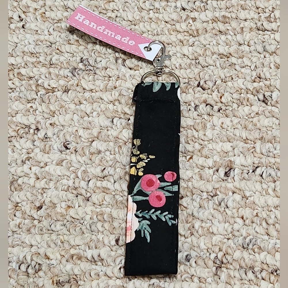 Handmade Black Bouquet Key Fob